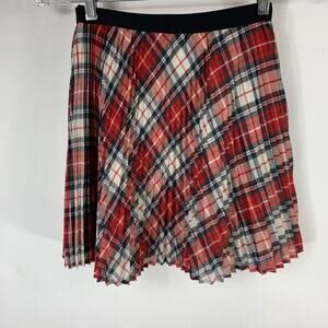 GAP Kids Plaid Accordion Pleat Midi Skirt XL
